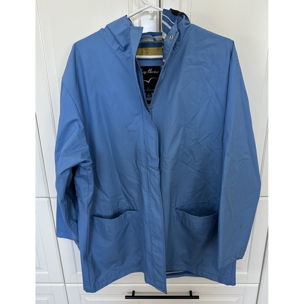 Misty Harbor  Women's Hooded Raincoat Jacket Size Large
